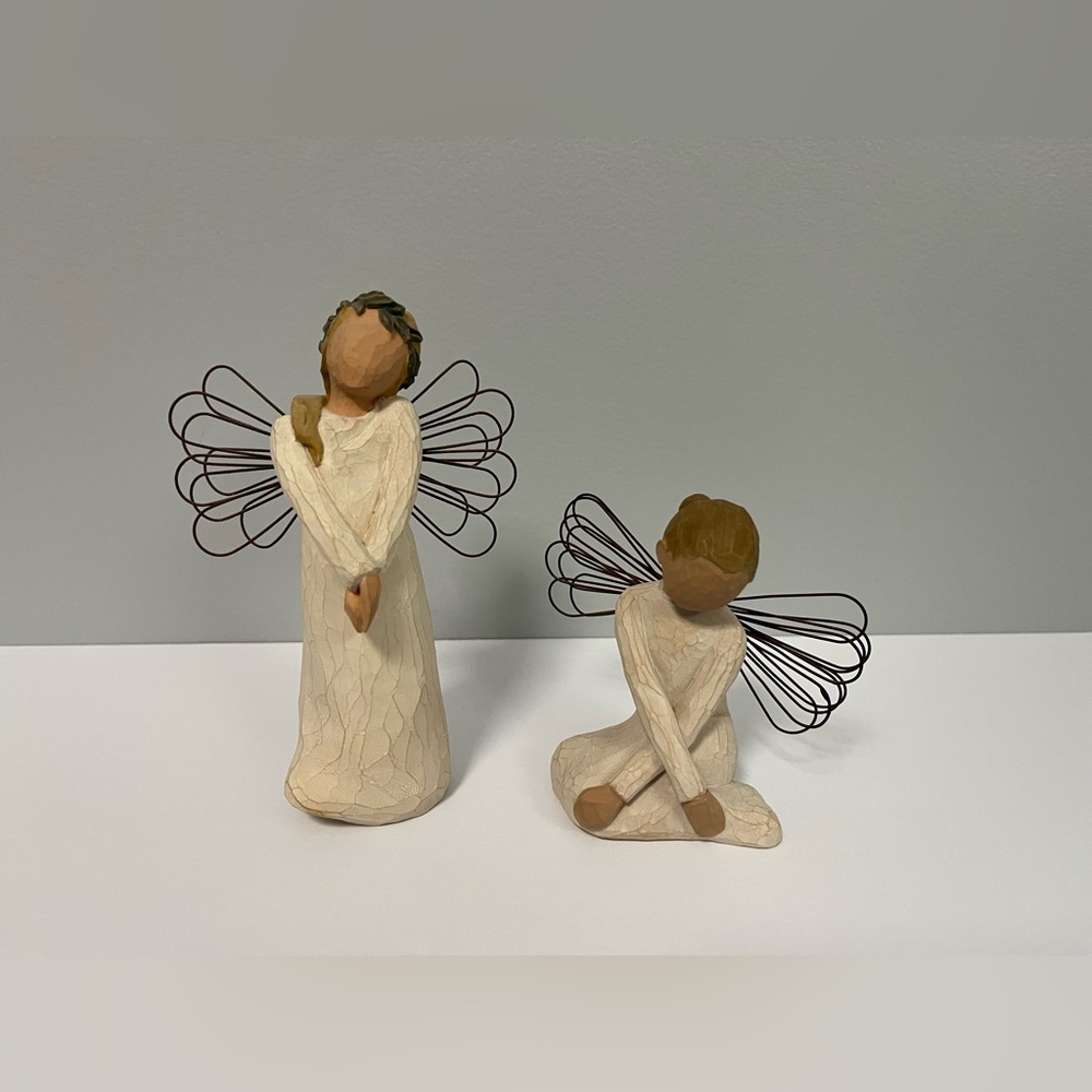 Two Willow Tree Angel Figurines